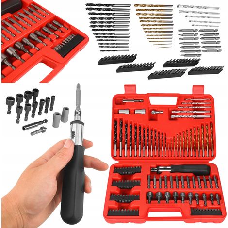 Coffret de forets et embouts pour tournevis et perceuses, 109 pièces, Kraft&Dele (1/5)