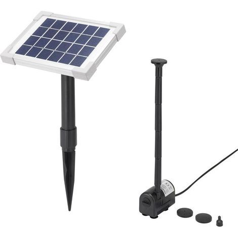 Solarpumpen-Set, Fördermenge 170 l/h, Förderhöhe 0,65 m, für Gartenbrunnen (1/5)