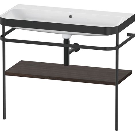 Set Duravit Happy D.2 Plus con soporte metálico, 975x490mm, sin