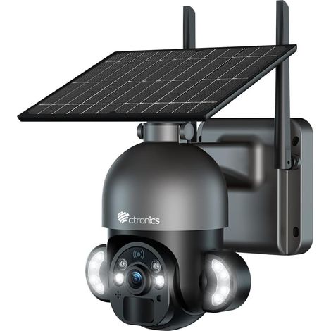 2.5K 4MP Caméra Surveillance WiFi Solaire Extérieur sans Fil PTZ IP sur Batterie Rechargeable Vision Nocturne Couleur Détection Humaine PIR Audio Bidirectionnel Slot Carte TF IP66 (1/5)