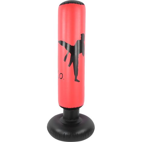 Sac de boxe gonflable adulte 1.6m épaississement colonne de combat verticale enfants gobelet rouge (1/5)
