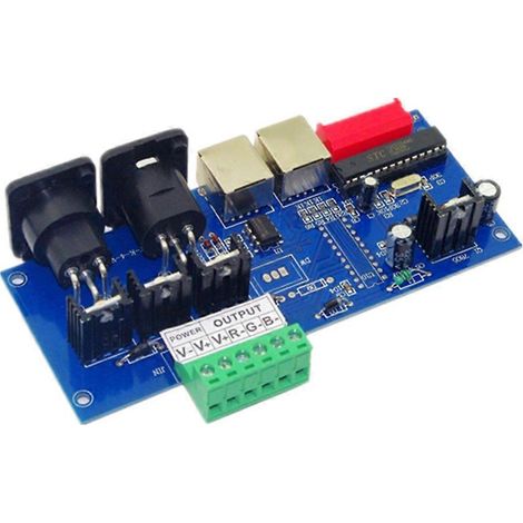 DMX512-Controller für 3-Kanal-RGB-LED-Streifen, DMX512-Decoder, DMX-NET-K-3CH-BAN-Dimmer. (1/5)