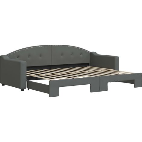 Maison Exclusive - Divano Letto con Letto Estraibile Grigio Scuro 80x200 Tessuto