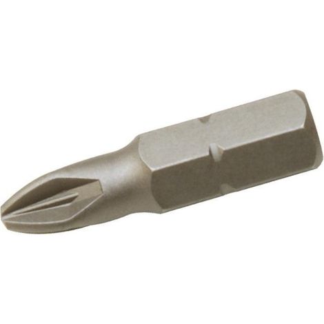Boîte de 10 embouts nus Pozidriv® PZ1 1/4" – Longueur 25 mm – Acier Silicium S2 – MOB (1/2)