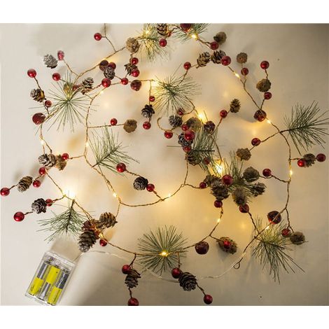 Ghirlanda natalizia - Luci di Natale a LED, 20 luci, coni da 2 m (1/5)