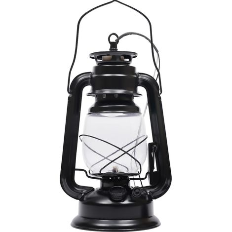 Lampe à huile d'extérieur, design vintage, émission de lumière chaude, noir (1/2)