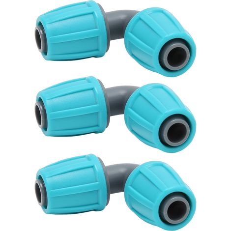 Lot de 10 raccords d'irrigation 16mm pour jardin, coude 90° micro-aspersion, accessoires tuyau PE, arrosage jardin potager (FJG3204) (1/5)