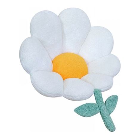 (26" x 25", Weiß) Niedliches Blumen-Stuhlkissen, rutschfestes Spiel-Stuhlkissen mit Rückenlehne, Schlafzimmerdekoration (1/5)