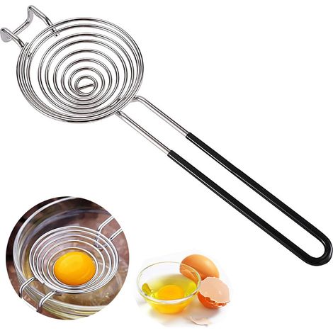 Séparateur de Jaune D'oeuf,Séparateur D'oeufs en Acier Inoxydable Egg Séparateur de Blancs Et Jaunes D'oeufs Egg Separator with Handles pour l'outil de Cuisson des Gadgets de Cuisine (1/5)
