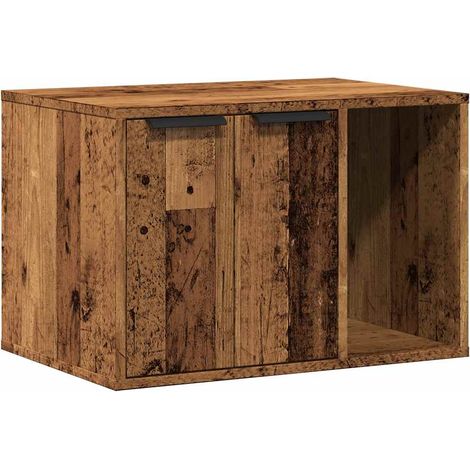 Maison Exclusive - Mueble arenero para gatos madera envejecida 60