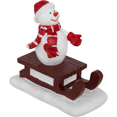 Figurina di villaggio con slitta h.9cm assortiti - Feeric lights & christmas