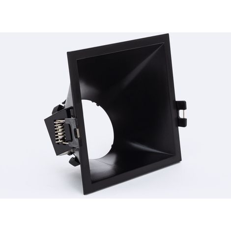 Downlight-Ring Eckig 45º Niedriger UGR-Wert für LED-Lampe GU10 / GU5.3 Schnitt 85x85 mm Schwarz