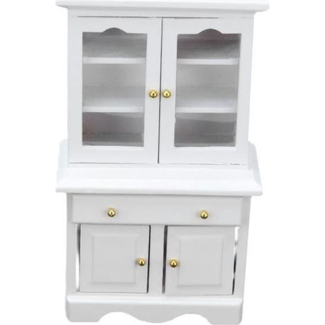 Vvikizy armoire de maison de poupée 1:12 Vvikizy Armoire de maison de poupée Armoire Miniature en bois pour maison jeux accessoire (1/4)