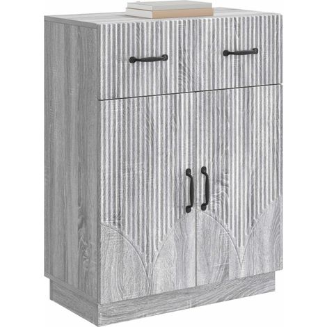 Sideboard/Anrichte/Buffet Graues Sonoma 66 x 34,5 x 87 cm Holzwerkstoff LXWW812143 (1/5)