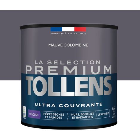 Tollens - Peinture intérieure couleurs - La Sélection Premium Velours - Ultra Couvrante - Mauve Colombine 0,5 L - 6m²