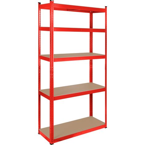 Étagère d'entrepôt en métal 180x90x40 Rouge RB-1251R (1/5)
