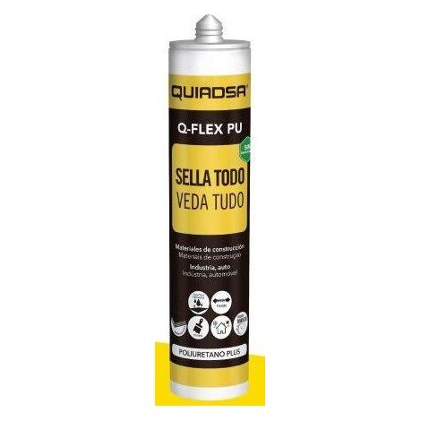 FPLUS sellador poliuretano q-flex pu blanco 290ml , Polivalencia de Aplicación: La fórmula avanzada de polímero MST permite una adhesión fuerte en una gran variedad de materiales,