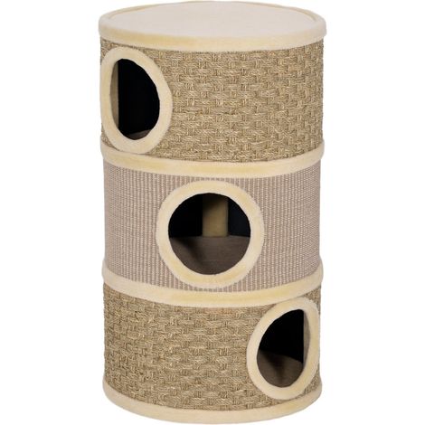 Torre para gatos 79 cm poste rascador de sisal de 3 niveles 211743283 211743283 211743283 (1/5)