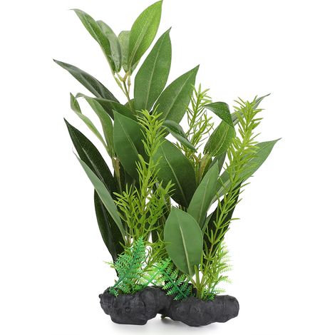 Plante Artificielle Aquarium Décoration Réaliste En Plastique Pour Paysage Aquatique Et Reptile - 1 Pièce (1/5)