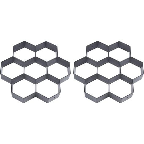 2X DIY Patio Promenade Maker Stepping Stone Beton Pave Moule Reutilisable Chemin Maker Moule Jardin Pave Pierre Moules 30 X 30 cm (1/5)