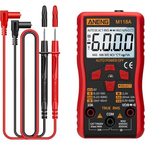 M118A Mini tester digitale automatico True RMS 6000 conteggi (1/4)