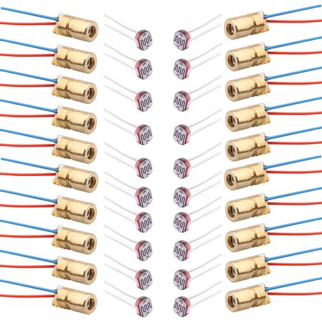 20pcs Mini Diode Red Module Dot Diode Module 5V 6mm (1/5)