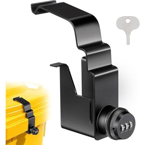 Serrure métallique pour poubelles avec serrure à combinaison, verrouillage pour poubelles et conteneurs à déchets de 60 à 360 litres, fermeture pour sans perçage