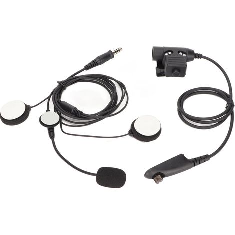 Casque Intercom 7,1 mm Écouteurs Bilatéraux pour Casque Moto avec PTT U94 Compatible Motorola GP338 GP-328 GP-340 GP-380 (1/5)