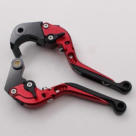 Applicable aux BMW Motorrad S1000R 2015-2019 : poignée de frein, poignée d'embrayage et levier de klaxon modifiés (télescopiques, rouges). (1/5)