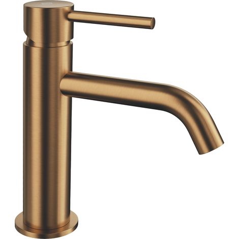 Grifo de Lavabo Modelo SIRIO Fabricado en Latón Monomando Acabado en Cobre Pvd (1/2)
