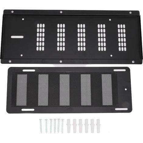 Grille d'aération pour vide sanitaire 40,6 x 16,5 cm (16 x 6,5 po) en métal robuste pour camping-cars, caravanes, yachts et garages. (1/5)