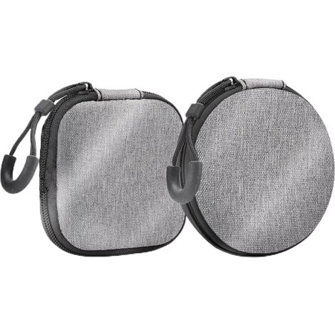 2 Stück Aufbewahrungstasche, Mini-Kabeltasche, Anti-Druck-Reise-Organizer, verwendet für Datenkabel, Smartphone-Ladegerät (rund und quadratisch) (1/5)