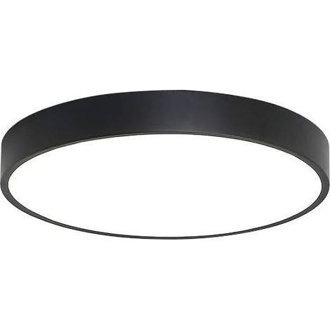 Minimalist LED Plafonnier Macaron Coloré, Style Nordique Moderne Plafonnier Plafonnier Créatif, 3 températures de couleur, Chambre, Salle à Manger, Salon (Black, 30cm) (1/5)