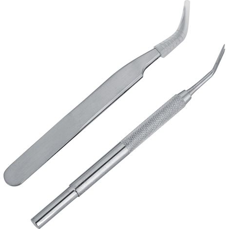 2-teiliges Set zur Entfernung von Hundezecken, Pinzette aus Edelstahl zur Parasitenentfernung (1/5)
