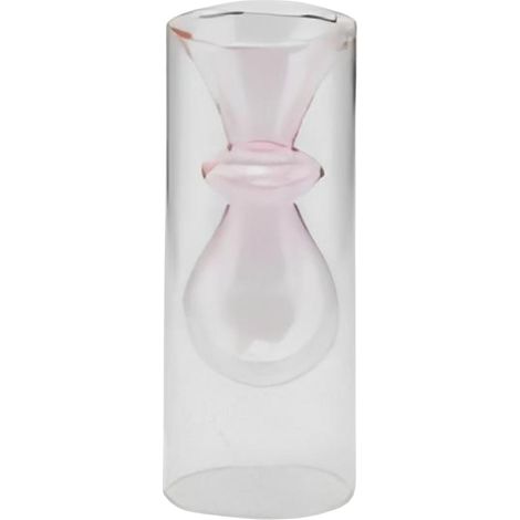 Vaso rosa "Forme" decorazione per fiori e piante da interno Ø8 x h20 cm