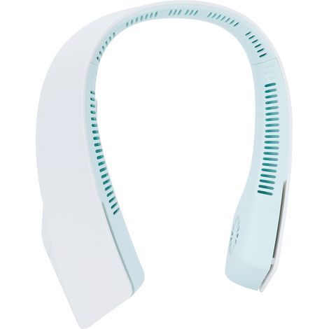 Wiederaufladbarer, klingenloser USB-Nackenventilator, große Kapazität, tragbar für Reisen und Sport (Grün) (1/5)