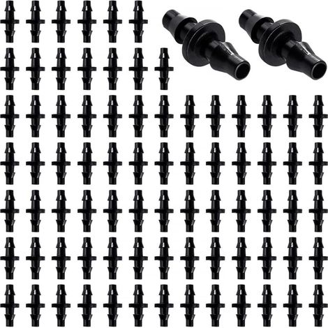 80 pezzi di connettori per tubo flessibile da 4/7 mm, connettori a barb per tubo di irrigazione, raccordo per irrigazione a goccia da 1/4 di pollice per sistema di irrigazione.