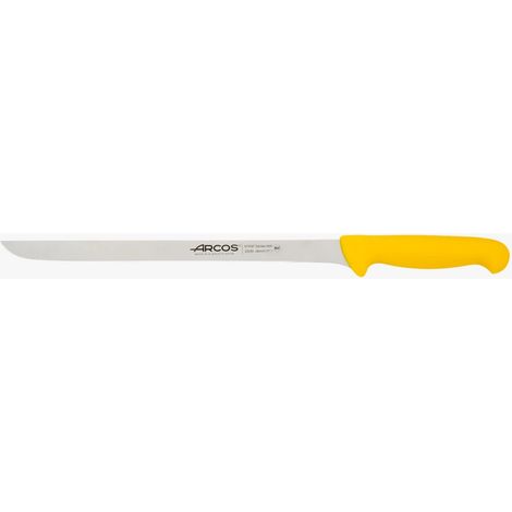 Couteau à Jambon Flexible - Lame Acier Inoxydable 28 cm - Coupe Précise et Durable - Manche Polypropylène Jaune - Série 2900 (1/5)