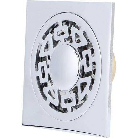 Bonde de sol en acier inoxydable pour salle de bain et cuisine, filtre à shampoing, tuyau de douche carré, grille amovible, bonde de sol double fonction renforcée (1/4)