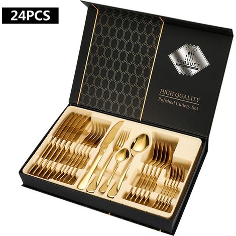 Ensemble de couverts en acier inoxydable Yunzii de 24 pièces (1/4)