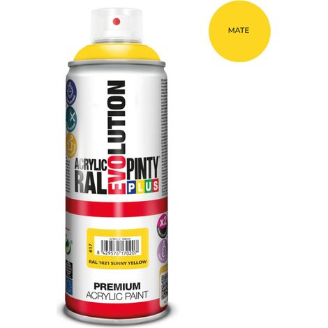 Pintura acrílica spray evolution 520 cc ral 1021 matt sunny yellow 300 g (1/2)
