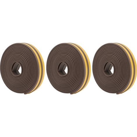 6 Bandes de Calfeutrage en Mousse Autocollantes Brun - Joint de Porte Isolant Rouleau Adhésif d'Étanchéité (1/5)