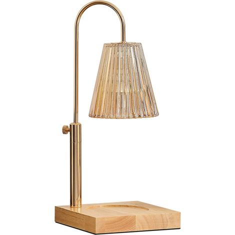 Lampe chauffe-bougie à intensité variable avec 2 ampoules, bougeoirs aromatiques pour la maison, le bureau, la chambre à coucher, le salon, cadeau (champagne) (1/5)