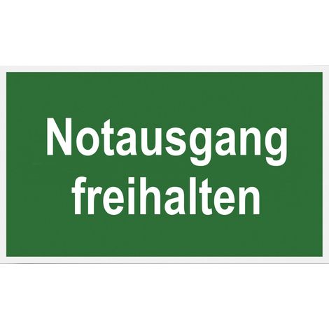 Conmetall Hinweisschild Notausgang freihalten 25 x 15 cm