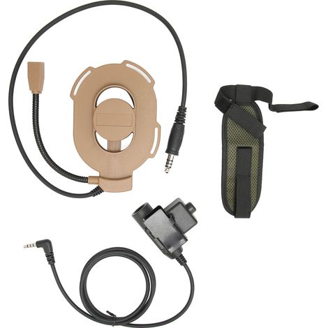 Militärtaugliches, geräuschunterdrückendes Zwei-Wege-Funkgerät-Headset mit PTT-Taste U94 für militärische Outdoor-Aktivitäten – Braun (1/5)