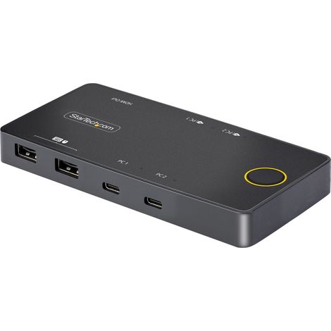 StarTech.com C2-H46-UC2-PD-KVM switch per keyboard-video-mouse (kvm) Nero (1/4)