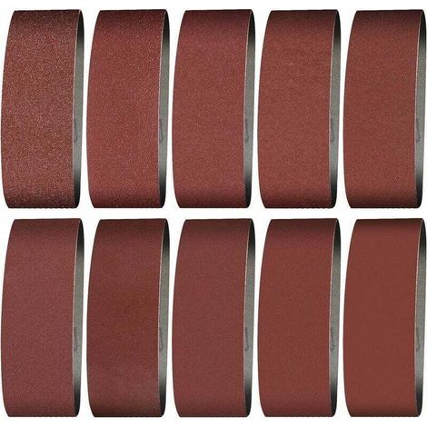 [JAMAIS UTILISÉ] Bande Abrasive 100X915 mm- Grains 240/60/80/120/150/240/400Bande de Ponceuse pour le Ponçage, le Polissage et le Dépoussiérage, Idéale pour le Bois （12 Pièces) (1/5)