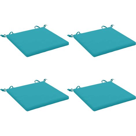 Coussins de siège 4 pièces SOEST 4 pc 100 % polyester Turquoise vidaXL