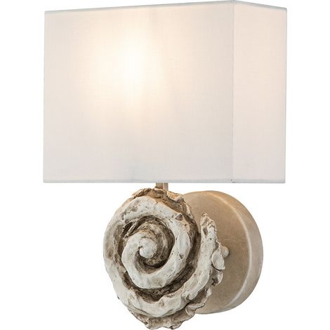 Elstead Swirl Lampada da Parete con Paralume, Bianco Osso (1/5)