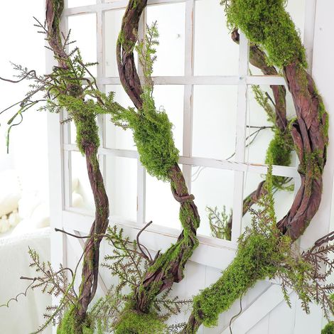 1 pièce, 2 m, Grande Guirlande Artificielle Flexible en Mousse, Branches d'arbre artificielles, vignes, pour Halloween, manoir hanté, Arche de Mariage, pièce, cheminée extérieure, décoration Murale. (1/5)